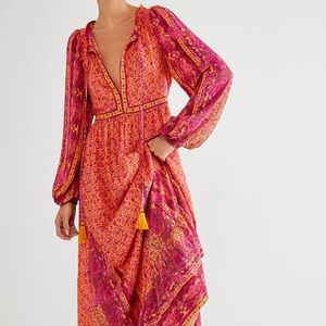 Free people maxi dress boho Bohemian